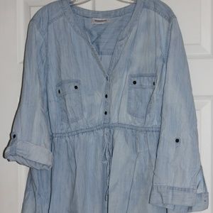 Motherhood Maternity Tops - Motherhood Maternity Denim Tunic Top 2X Motherhood Maternity Tops - Motherhood Maternity Denim Tunic Top 2X